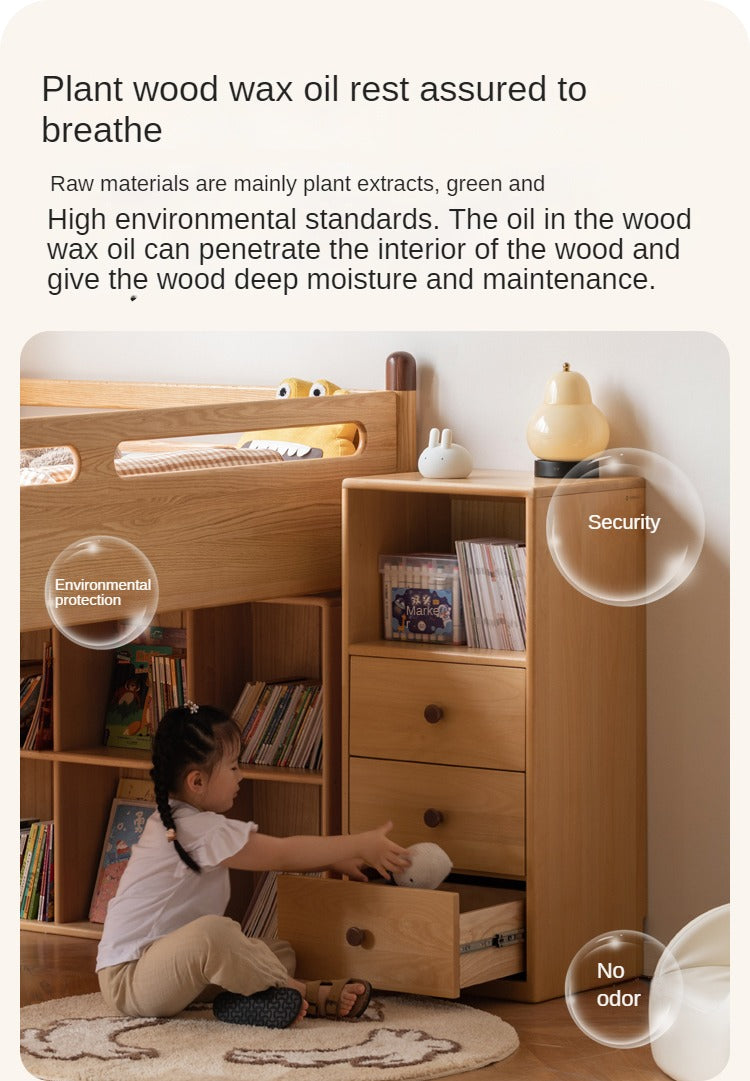 Beech Solid Wood Children's Cabinet Storage-