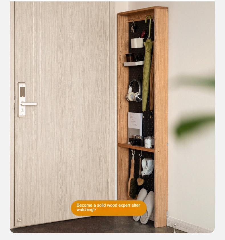 Oak Solid Wood Ultra-thin DIY Side Cabinet