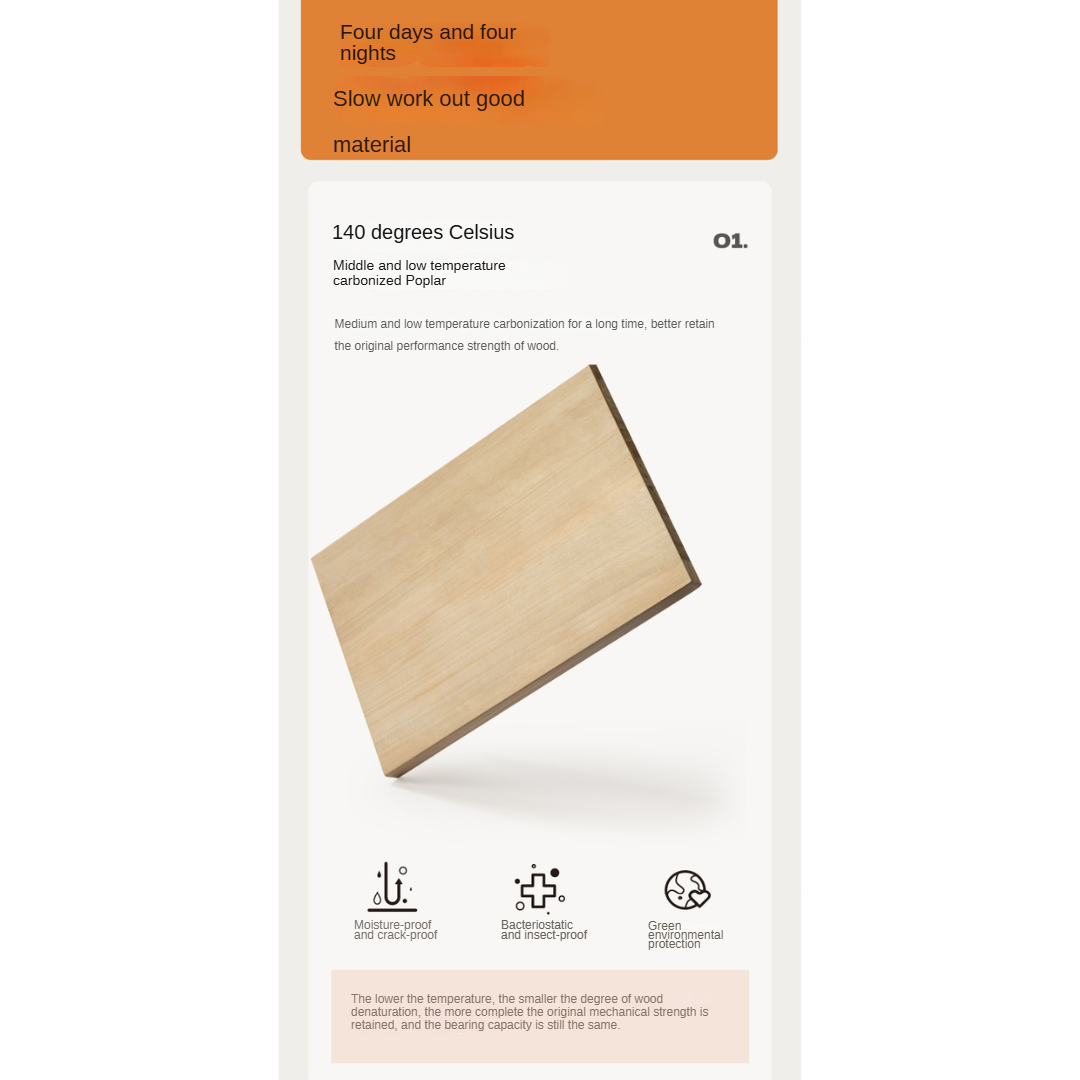 Poplar Solid Wood Cabinet Bauhaus Storage Drawer.