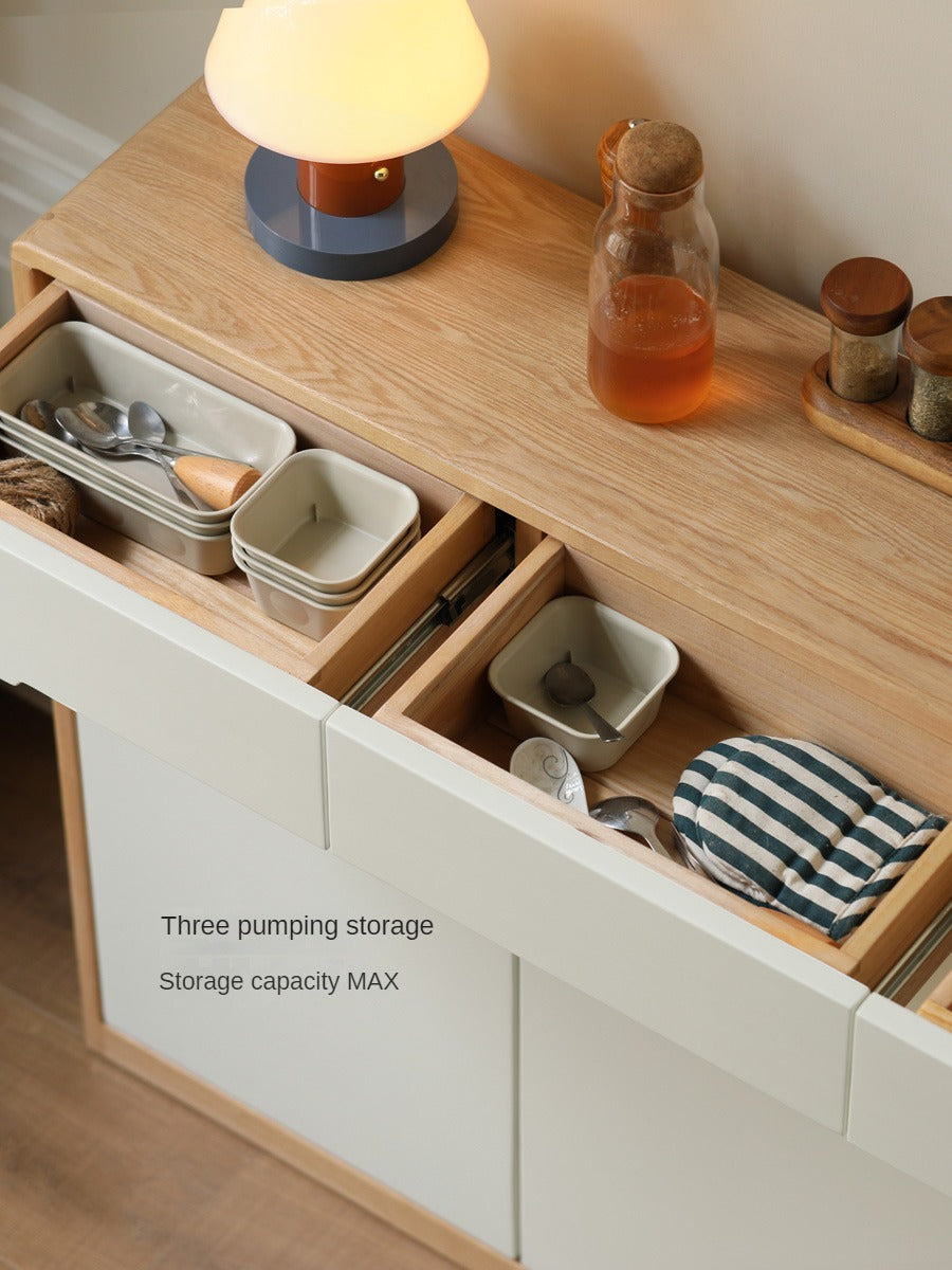 Oak Solid Wood Ultra-thin Sideboard