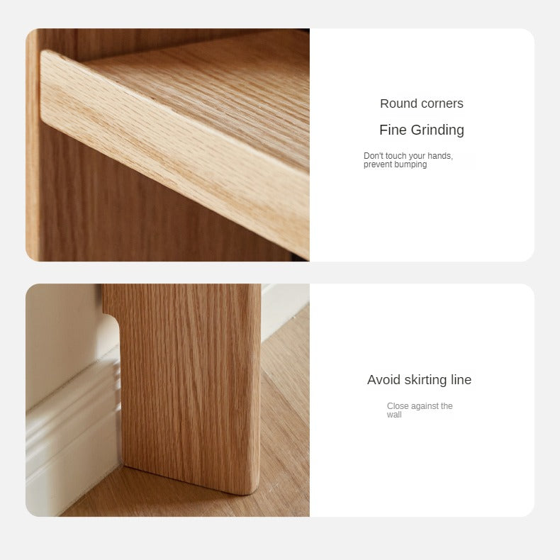 Oak Solid Wood Ultra-thin DIY Side Cabinet
