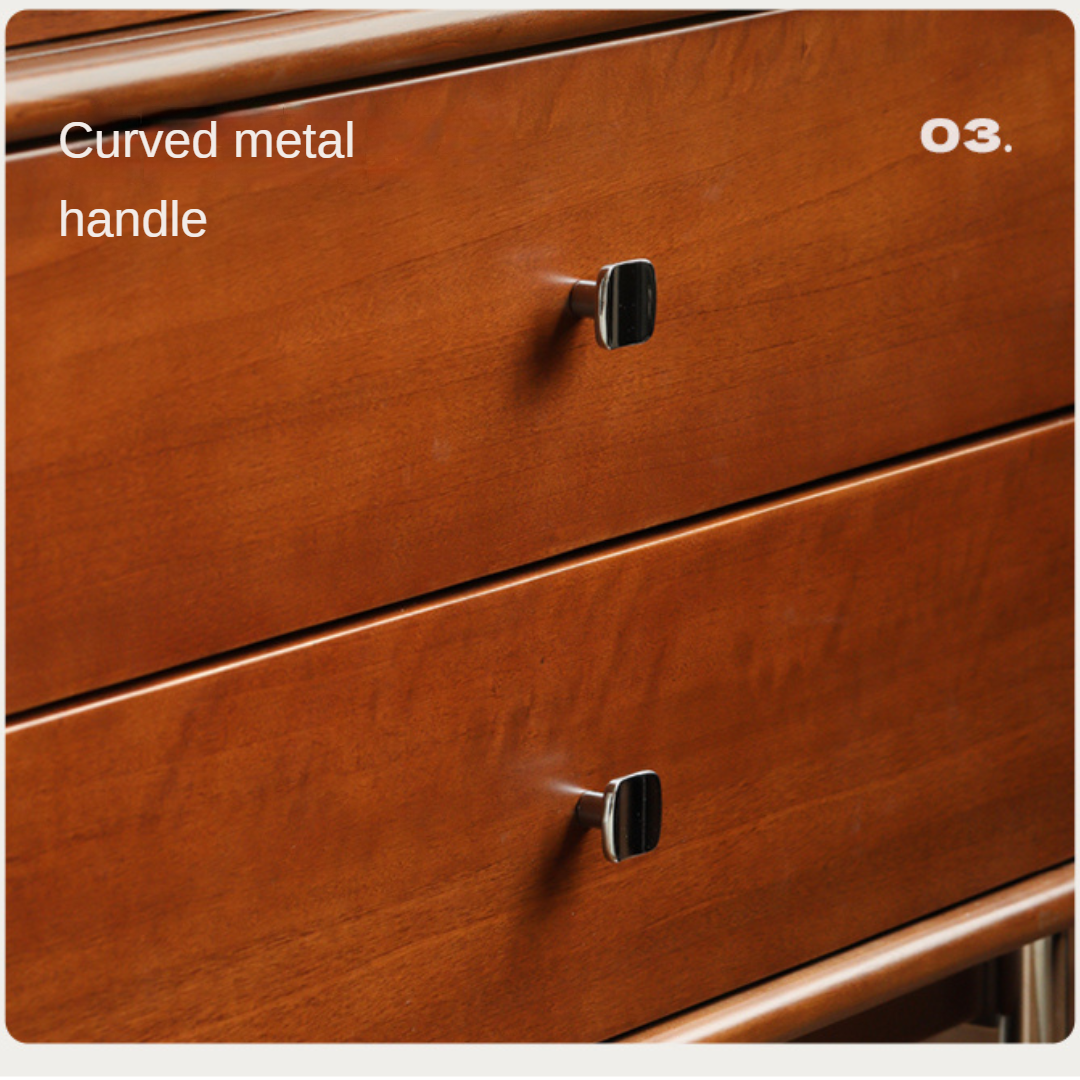 Poplar Solid Wood Cabinet Bauhaus Storage Drawer.