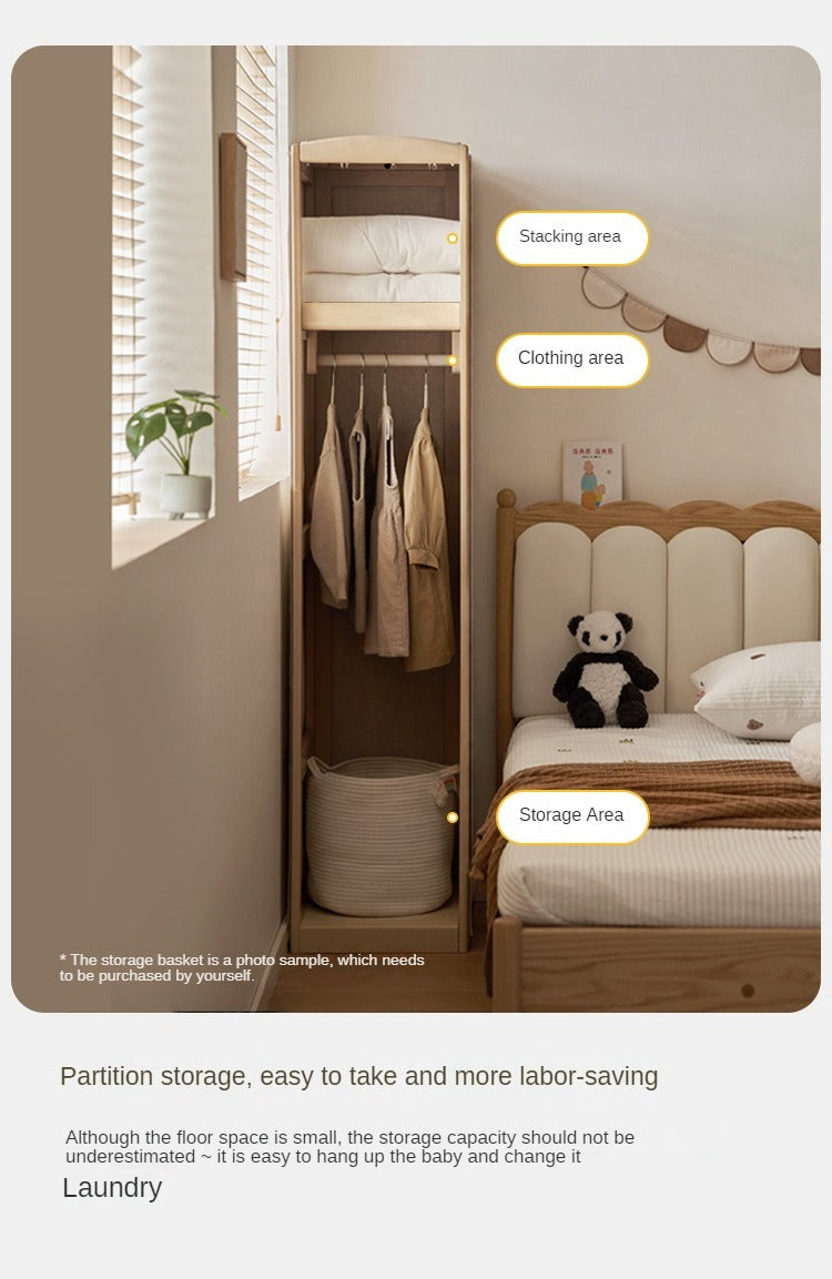 Birch Solid Wood Children's Wardrobe