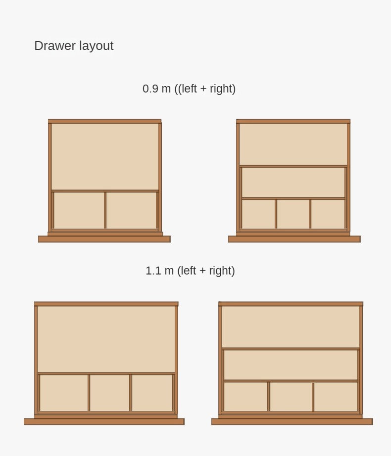 Black Walnut, Sandalwood Solid Wood Moon Makeup Mirror Vanity Table.