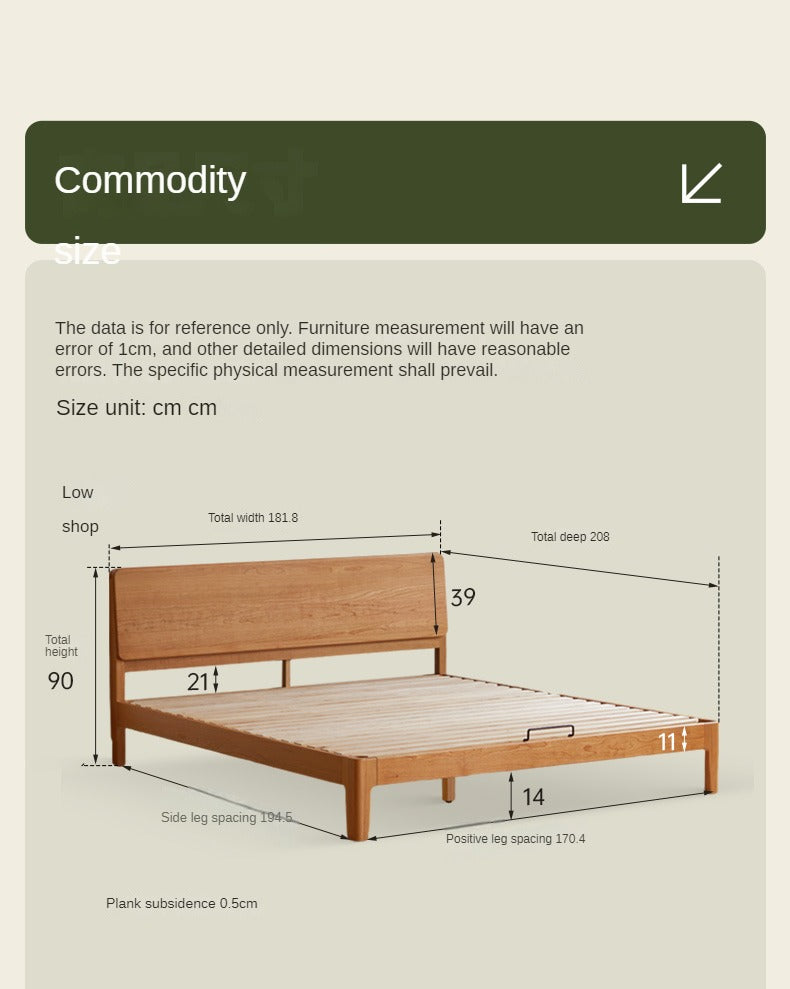 Cherry solid wood bed - SPECIAL PRICE