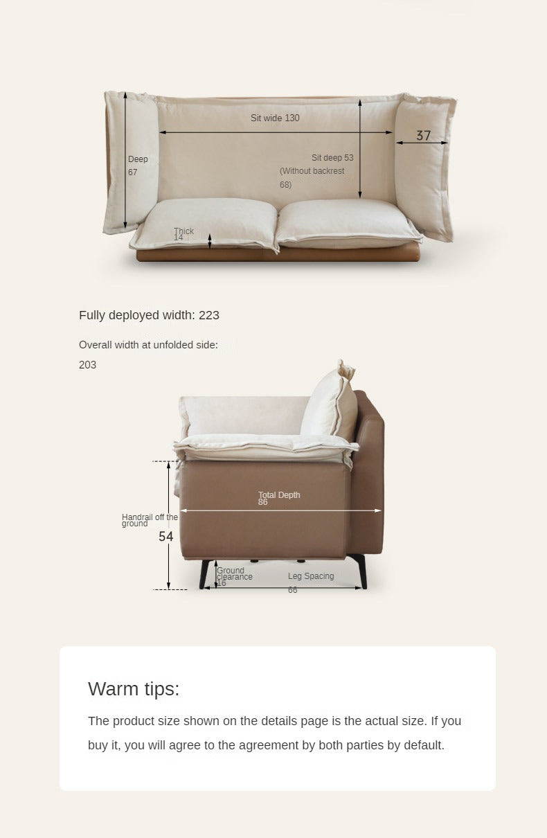 Fabric Straight Sofa Modern Simple,