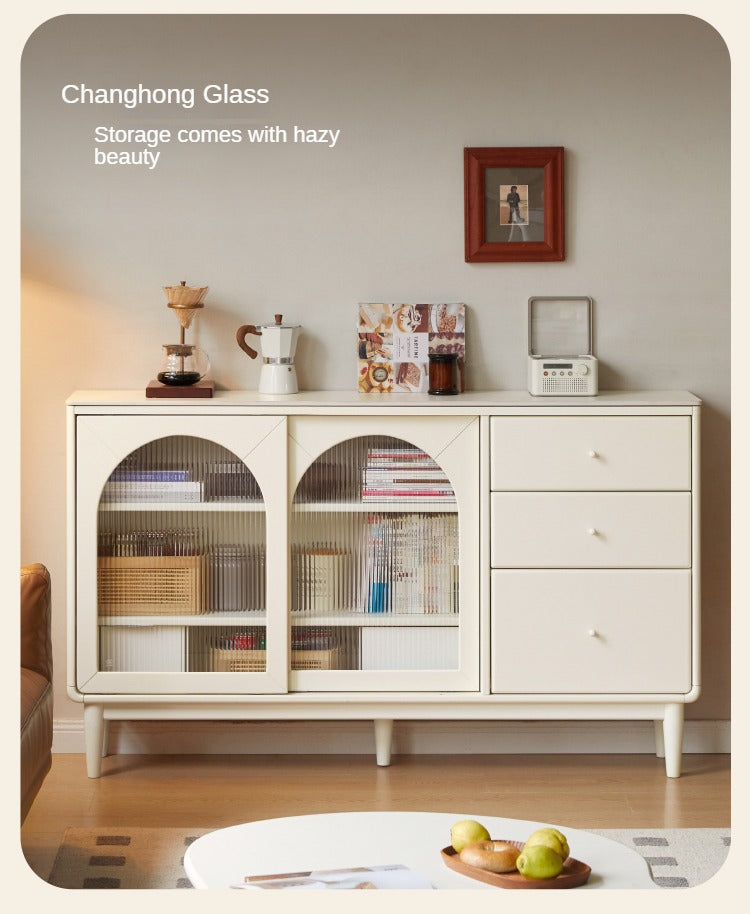 Poplar Solid Wood Rock Board Ultra-thin Wall Sideboard