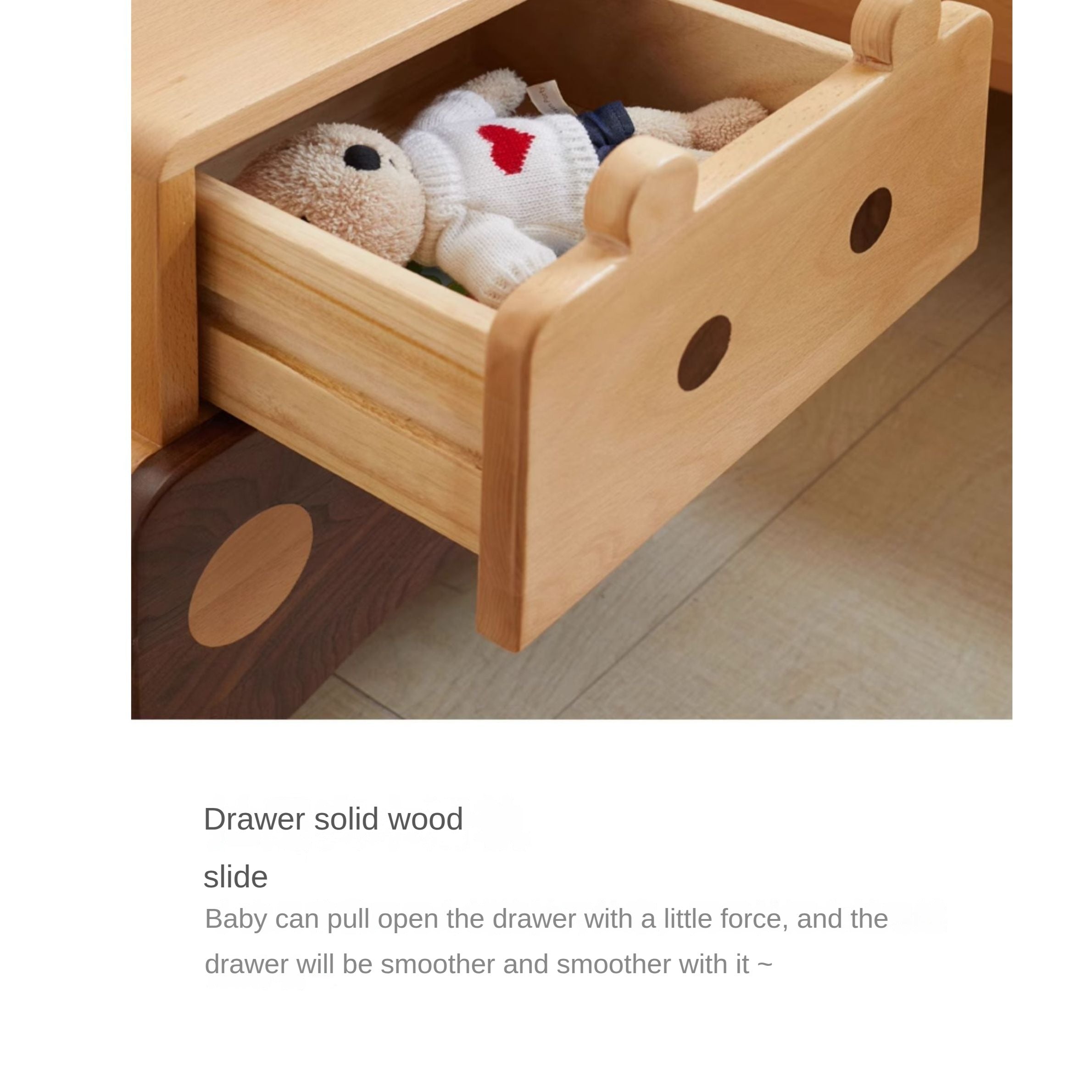 Beech Solid Wood Creative Сhildren's Nightstand