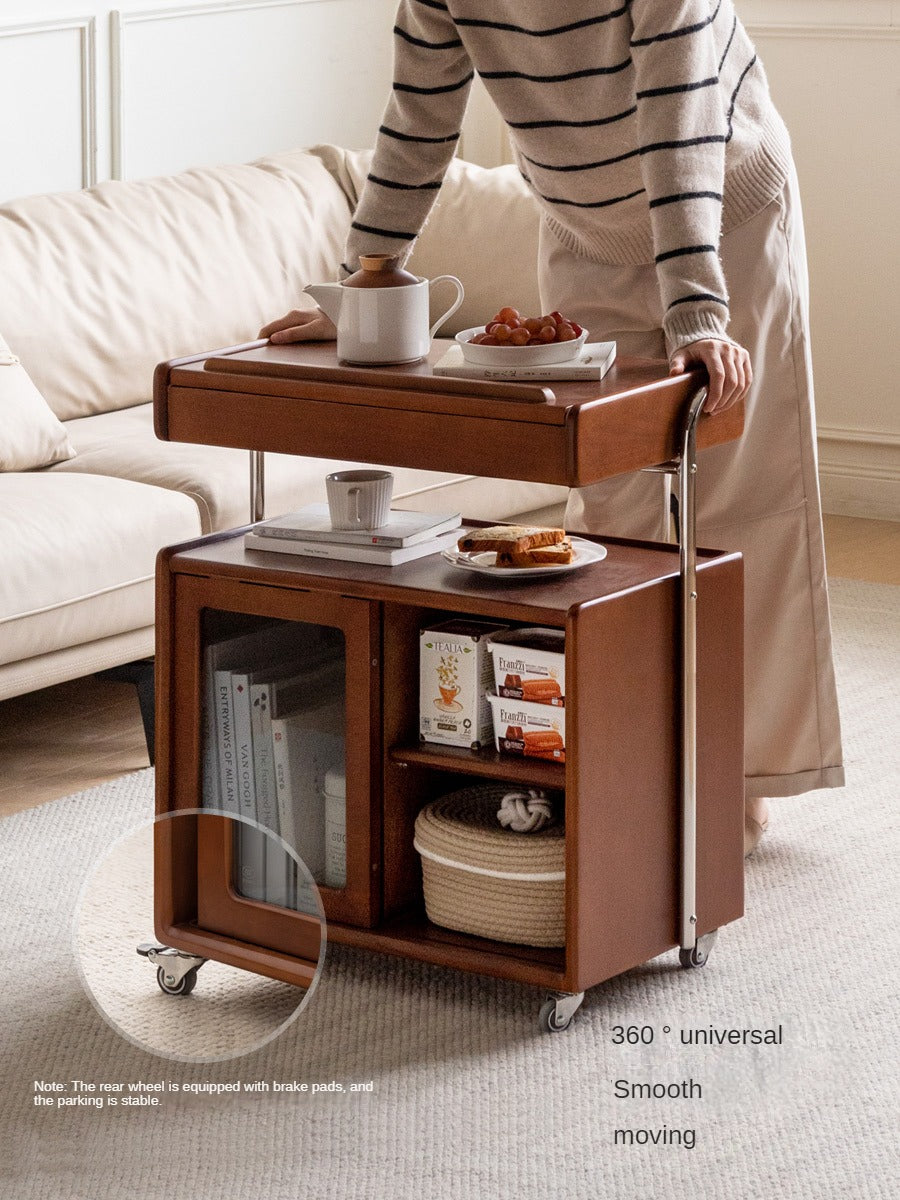 Poplar, Oak Solid Wood Side Table.