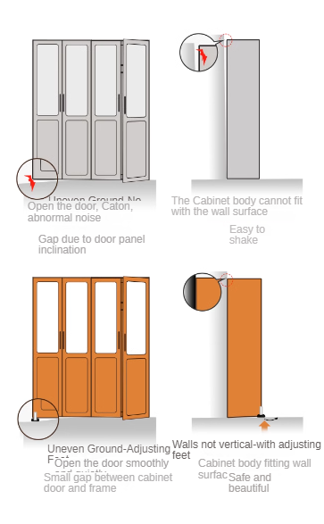 Poplar Solid Wood Modern Retro Style Double Door Wardrobet.