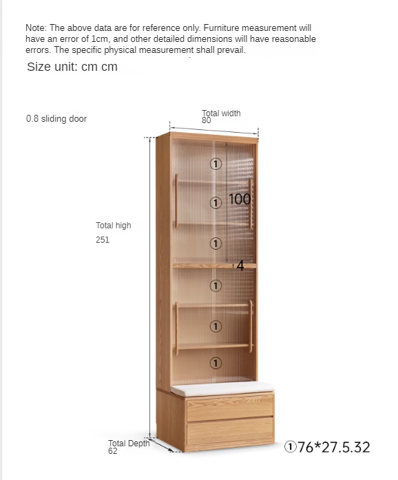 Ash, Oak Solid Wood Modern Combination Bookcase Integrated Card Seat
