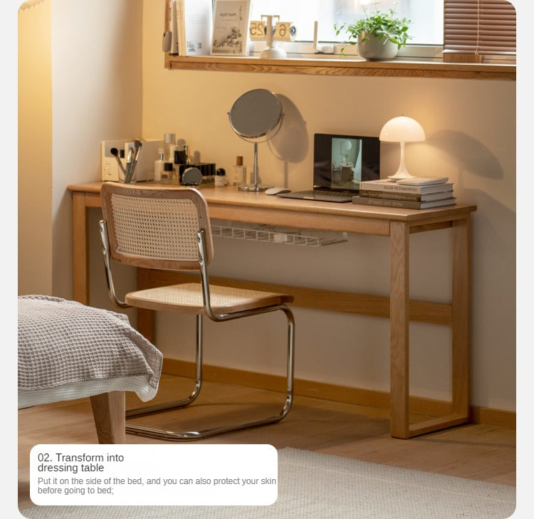 Oak, Poplar, Beech Solid Wood Long Narrow Desk