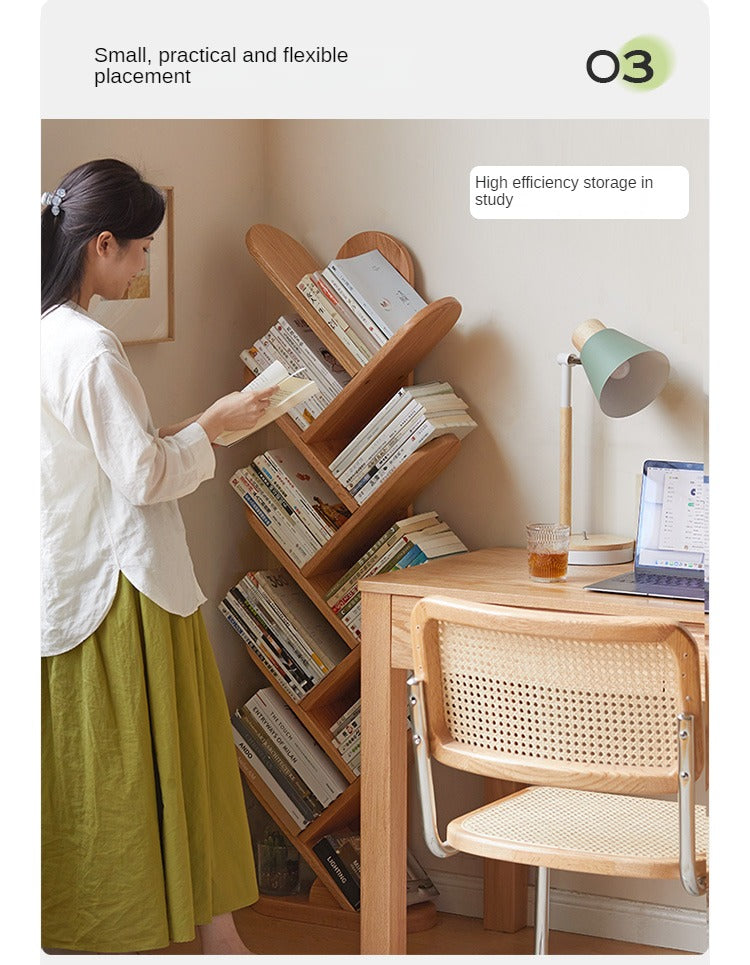 Oak Solid Wood Creative Bookcase