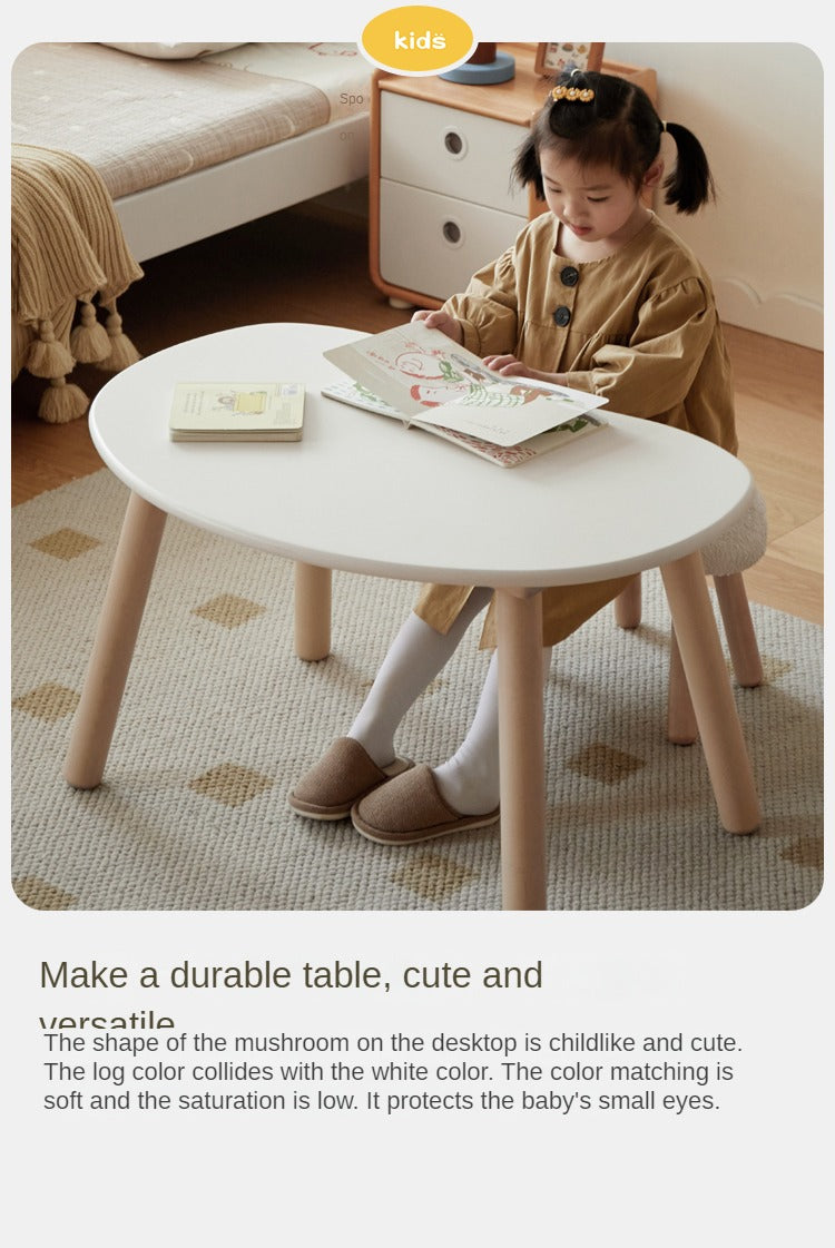 Birch Solid Wood Handmade Children's Study Peanut Table