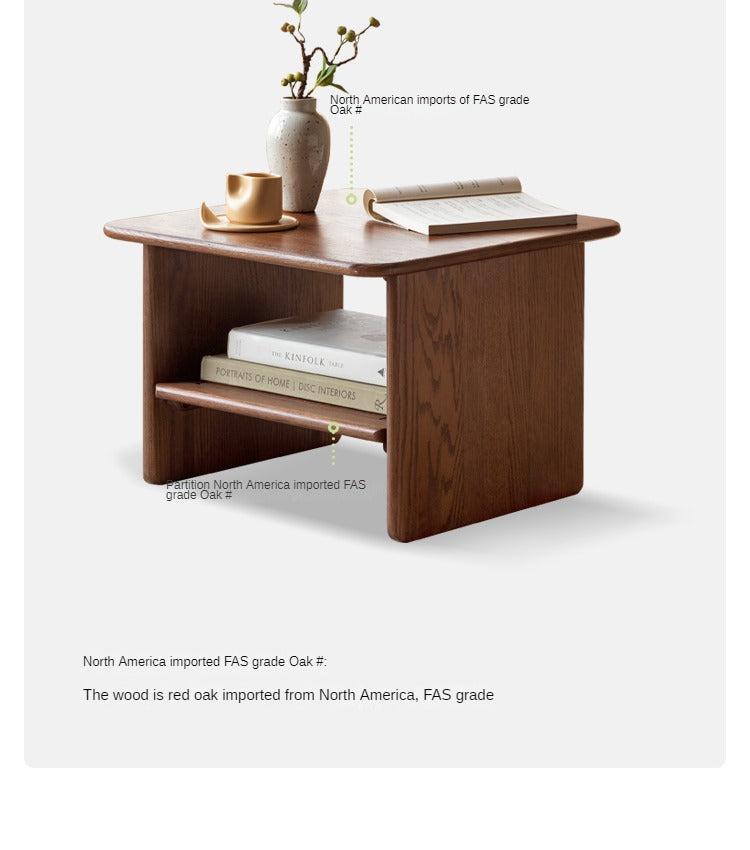 Oak Solid Wood Square Tea Table