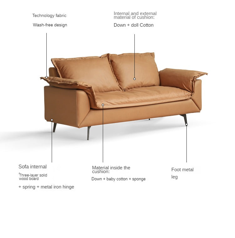 Technology Cloth folding Down Sofa,