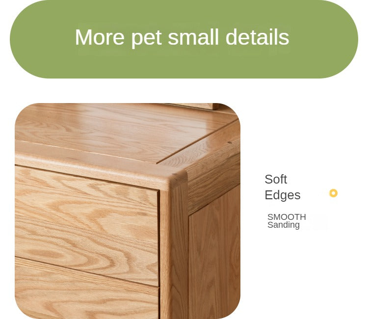 Beech Solid Wood Nordic Modern Kids Dresser, Chests, Storage Cabinet