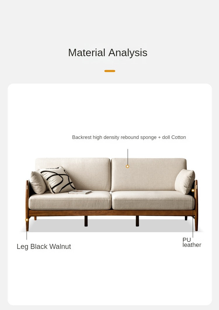 Black Walnut Solid Wood Armchair)