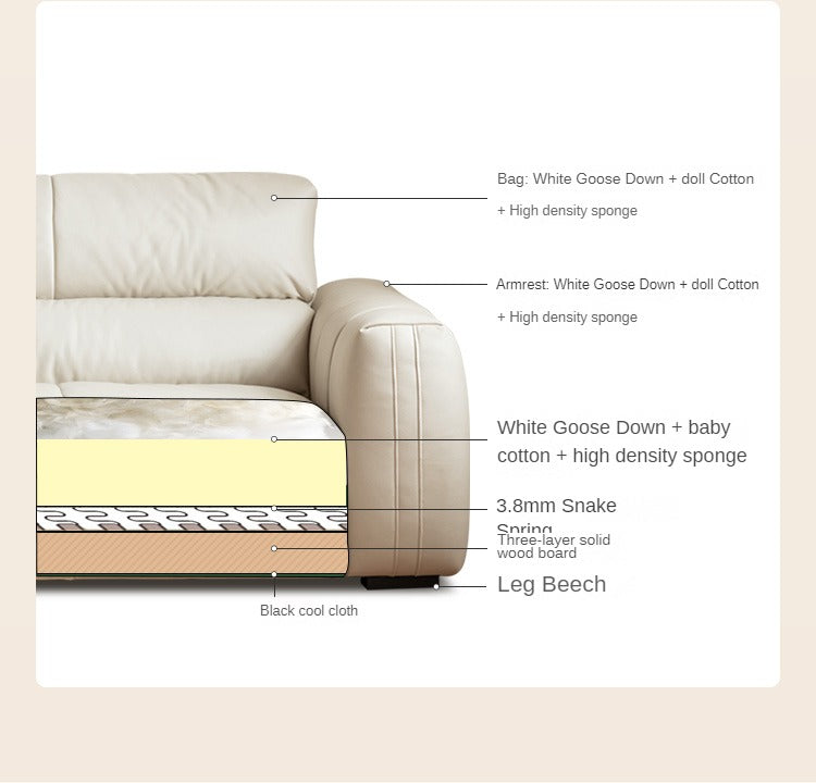 Goose Down, Doll Cotton Sofa Cream Style.