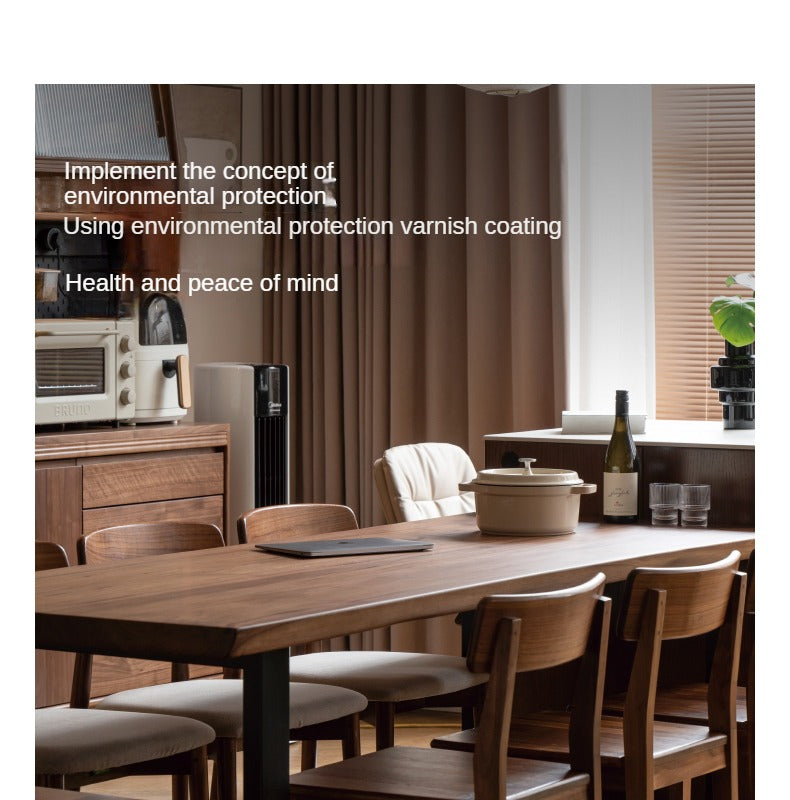 Black Walnut Solid Wood Natural Edge Large Board Dining Table
