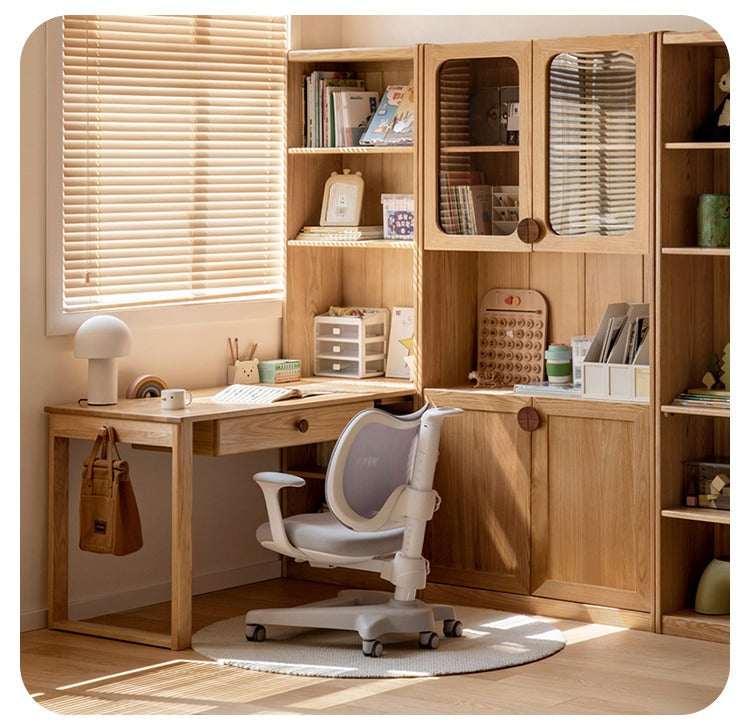 Oak Solid Wood Small Kids Bookshelf.