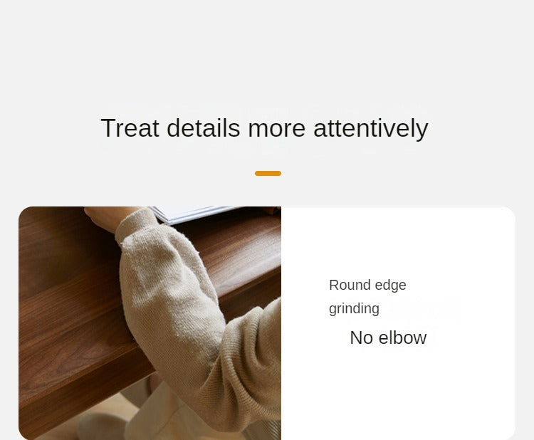 Black Walnut Solid Wood Rectangular Long Dining Table