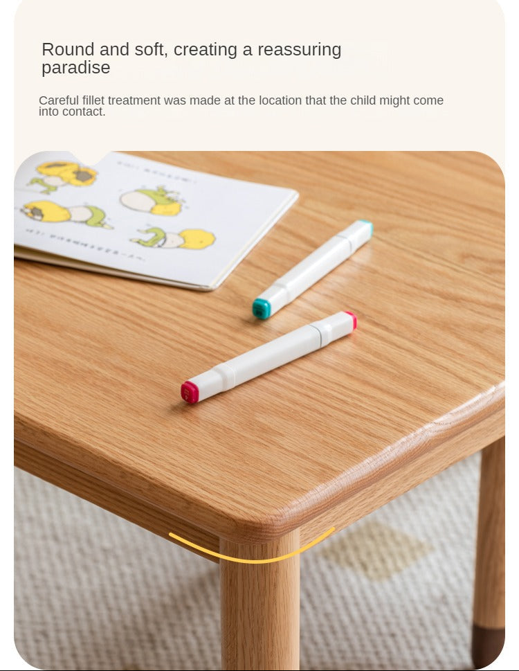 Beech Solid Wood Handmade Kids Study Table