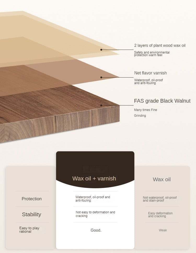 Sandalwood, Black Walnut Solid Wood Round Dining Table