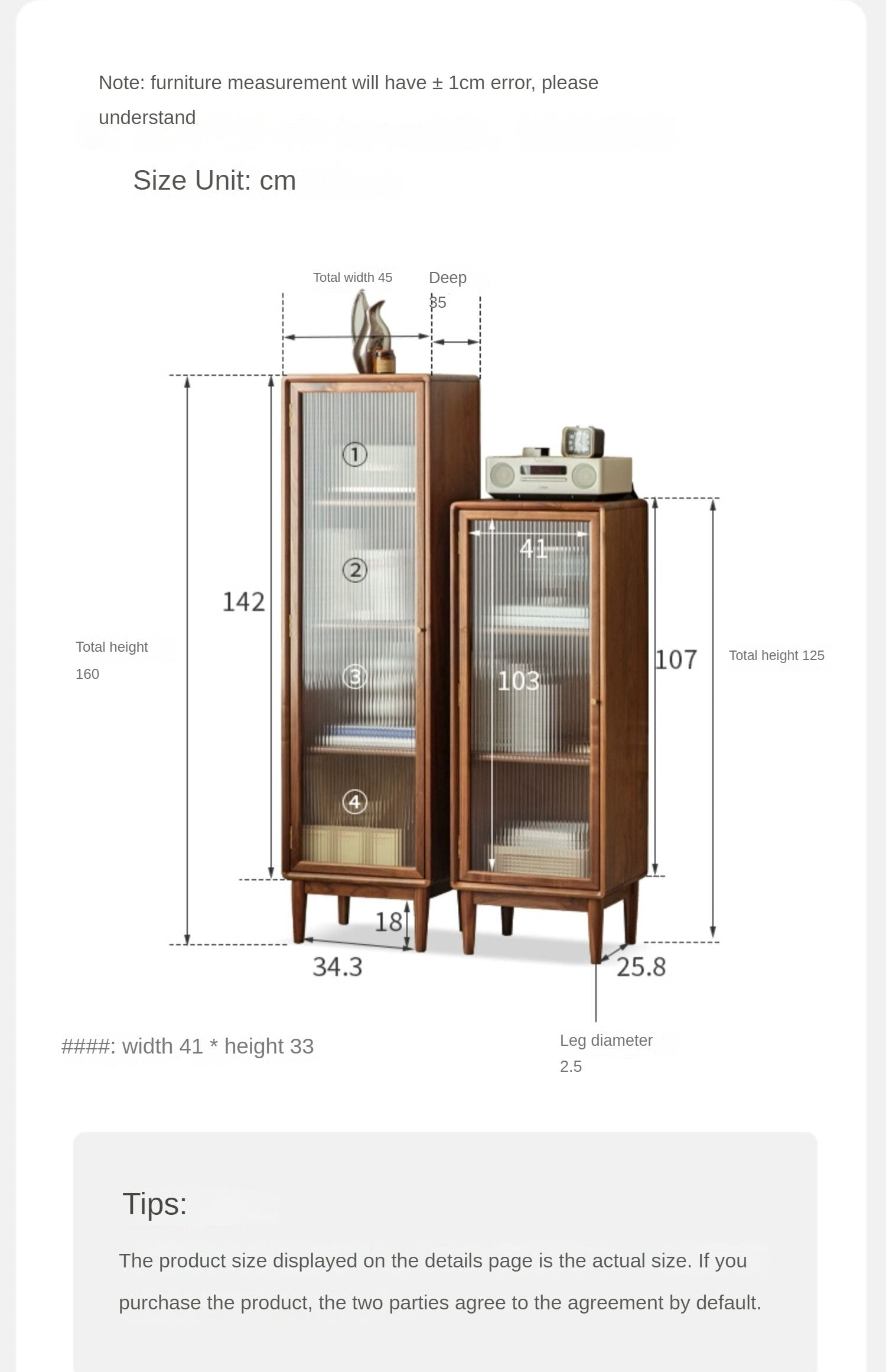 Black Walnut, South American Walnut Solid Wood Side Cabinet