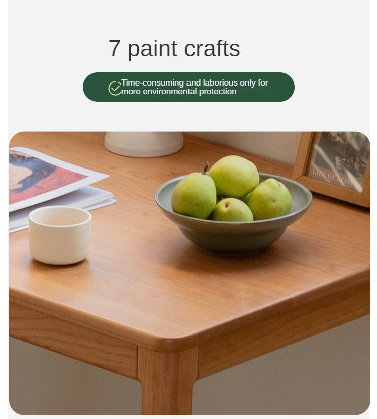 Cherry Solid Wood Desk Medieval Study Computer Desk