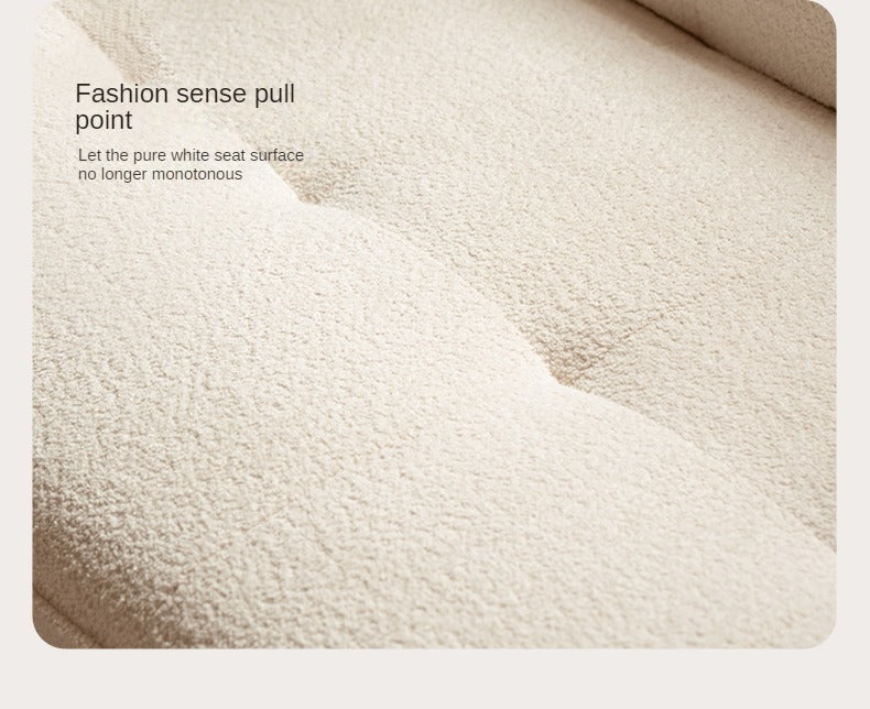 Fabric Sofa White Cream Style Sitting and Sleeping Sofa.