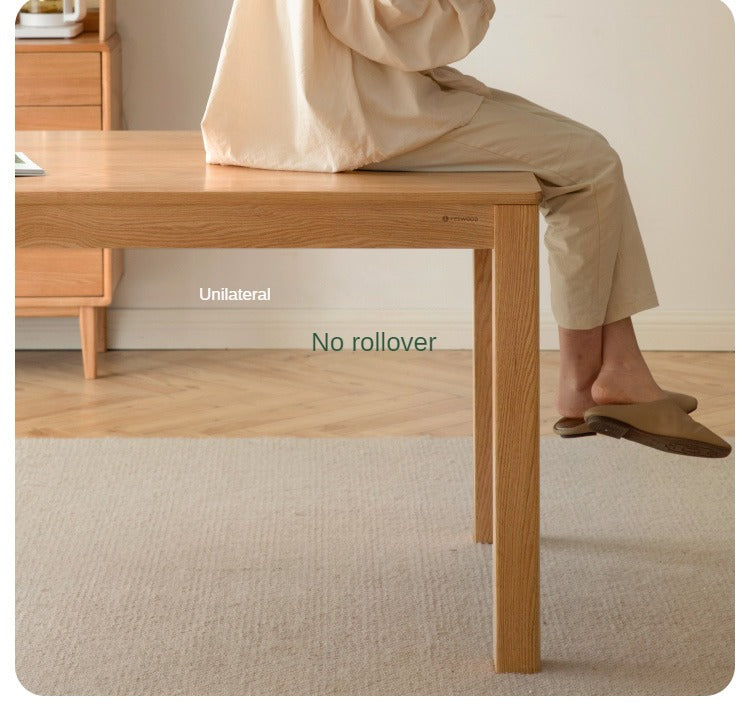 Oak Solid Wood, Solid Rubberwood Nordic Dining Table