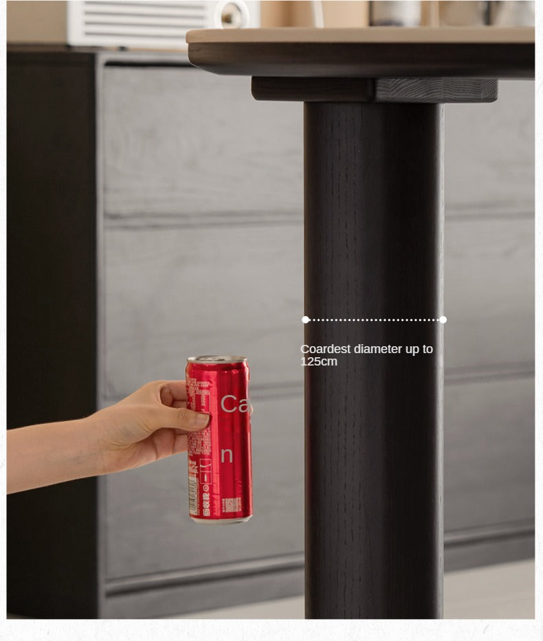 Solid Rubberwood travertine slate Dining Table