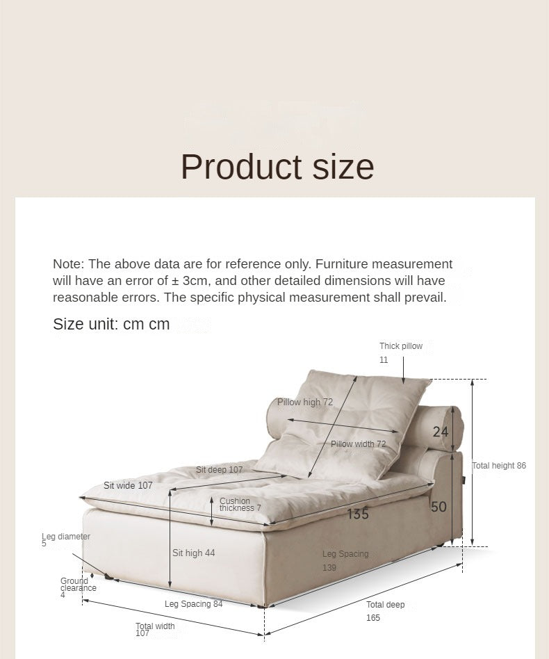 Fabric French Cream Style Modular Sofa.
