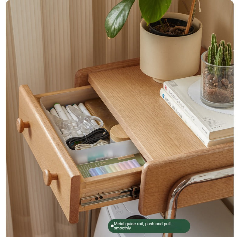 Oak Solid Wooden Edge Cabinet, Cute Robot Shape