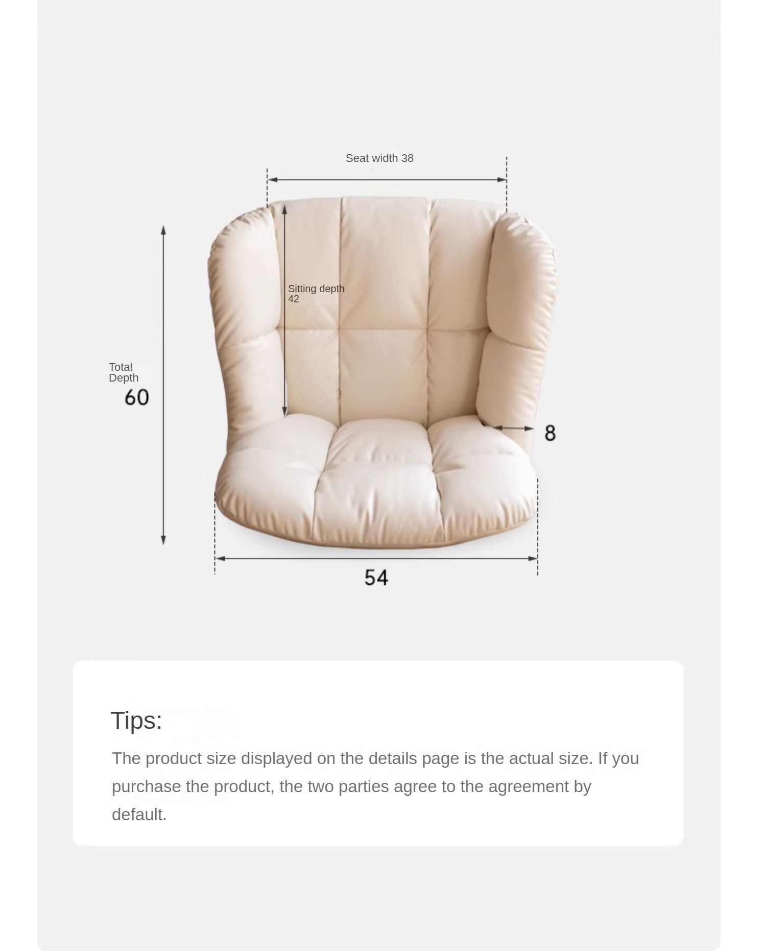 Organic Leather Cream Movable Makeup Chair