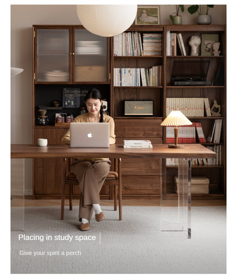 Black Walnut, South American Walnut, Ash Solid Wood, Metal, Acrylic Table Legs