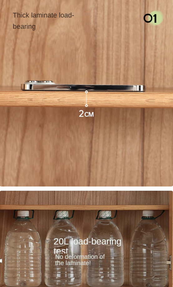Oak Solid Wood Bookcase With Glass Door.