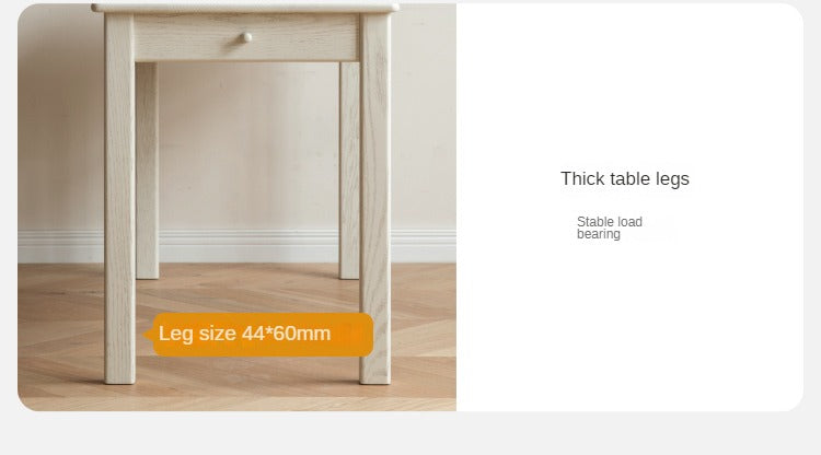 Oak Solid Wood Cream Style Office Desk
