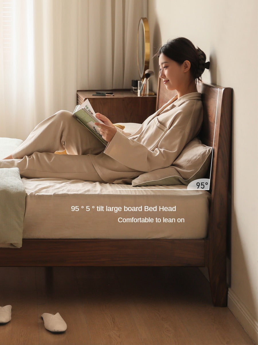 Black Walnut Solid Wood Bed