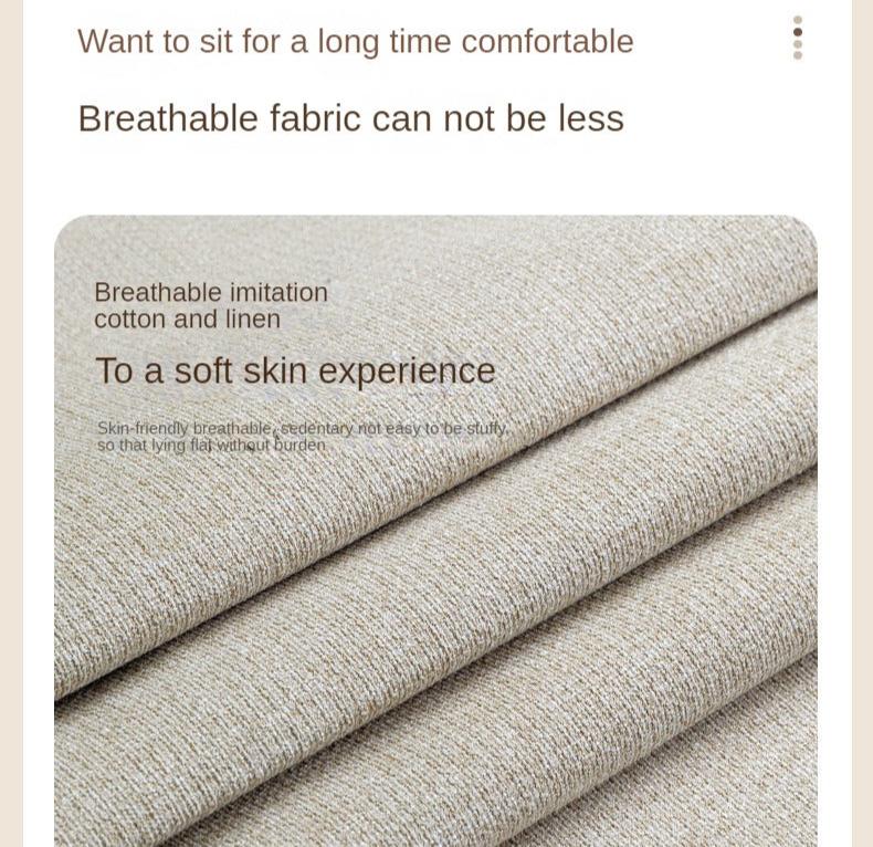 Oak Solid Wood Modern Log Style Corner Fabric Sofa.