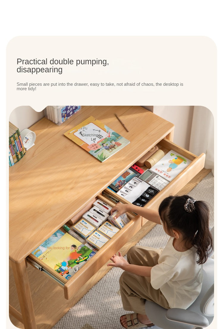 Beech Solid Wood Children's Study Desk