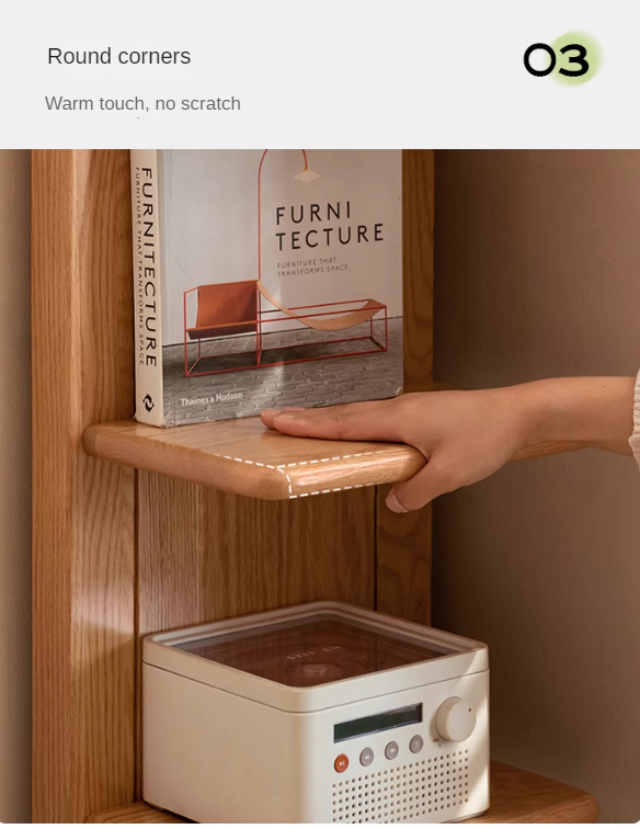 Rubberwood, Oak Solid Wood Multi-layer Storage Rack