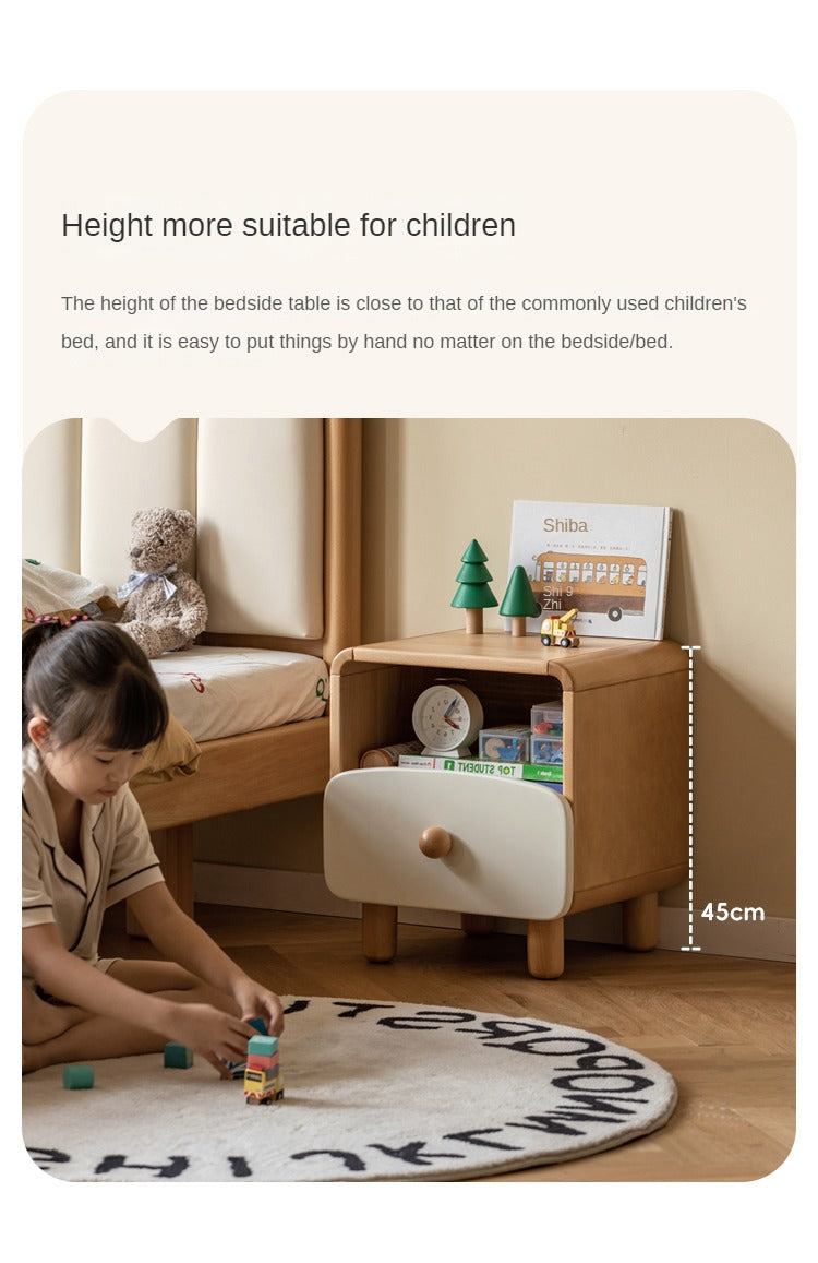 Beech Solid Wood Kid's Creative Nightstand