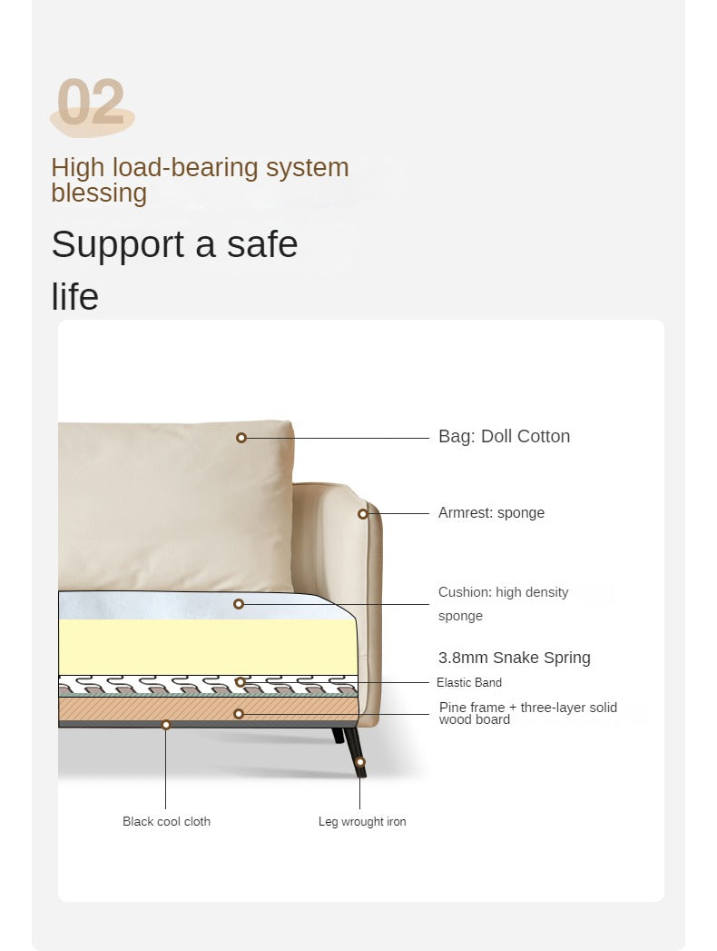 Technology Cloth Sofa Cream Style.