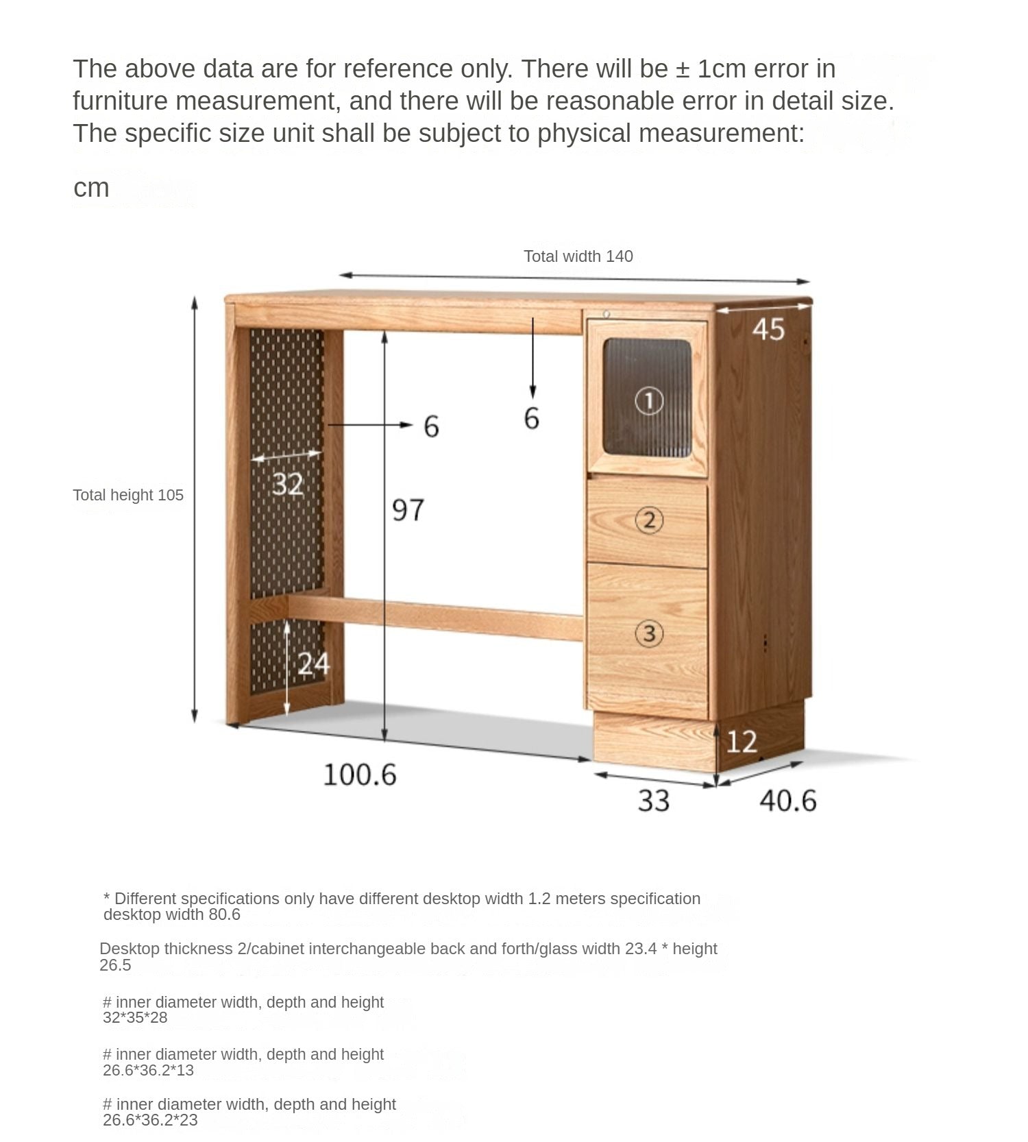 Oak Solid Wood Bar Cabinet Partition Cabinet High Foot Table