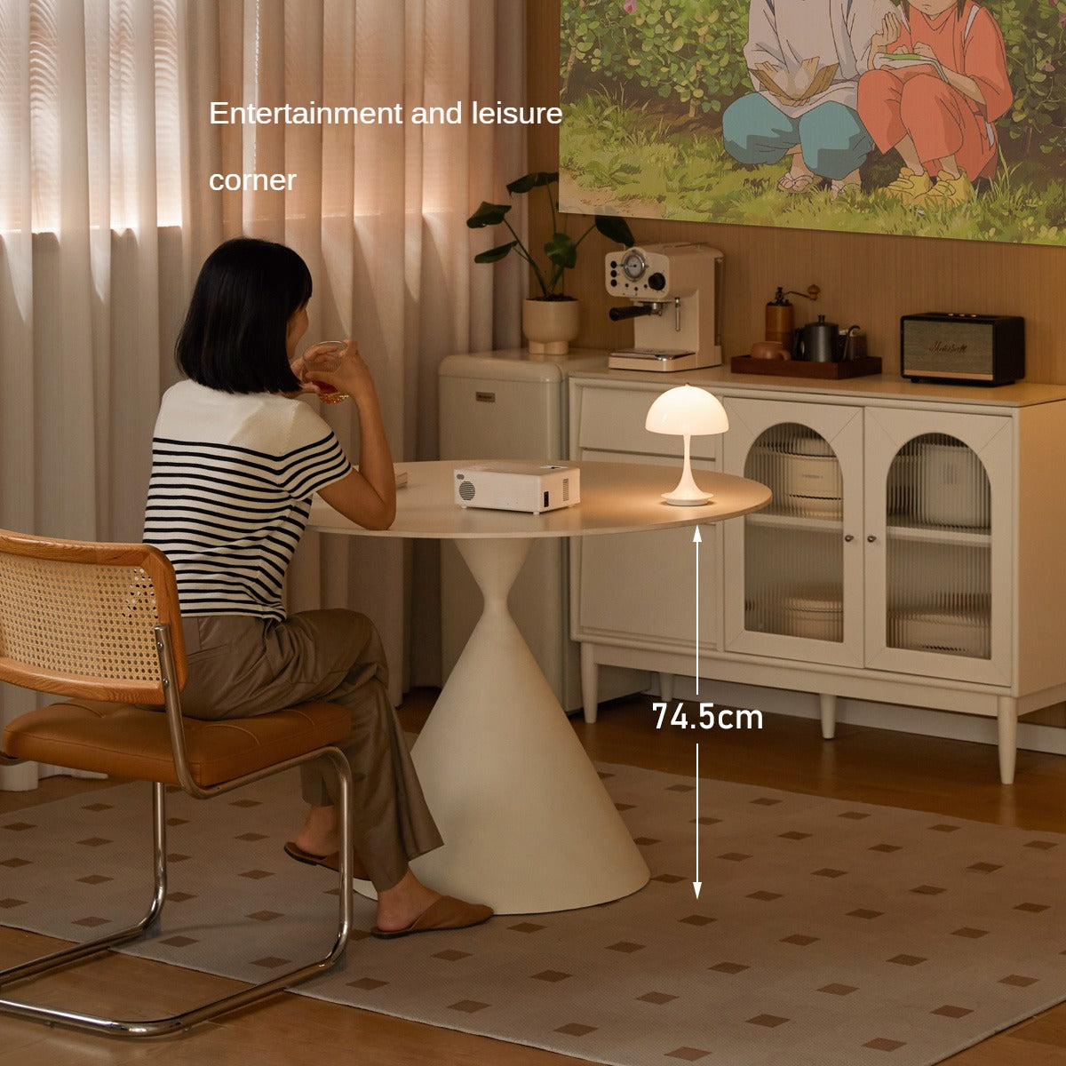 Rock Cream Style Round Table.
