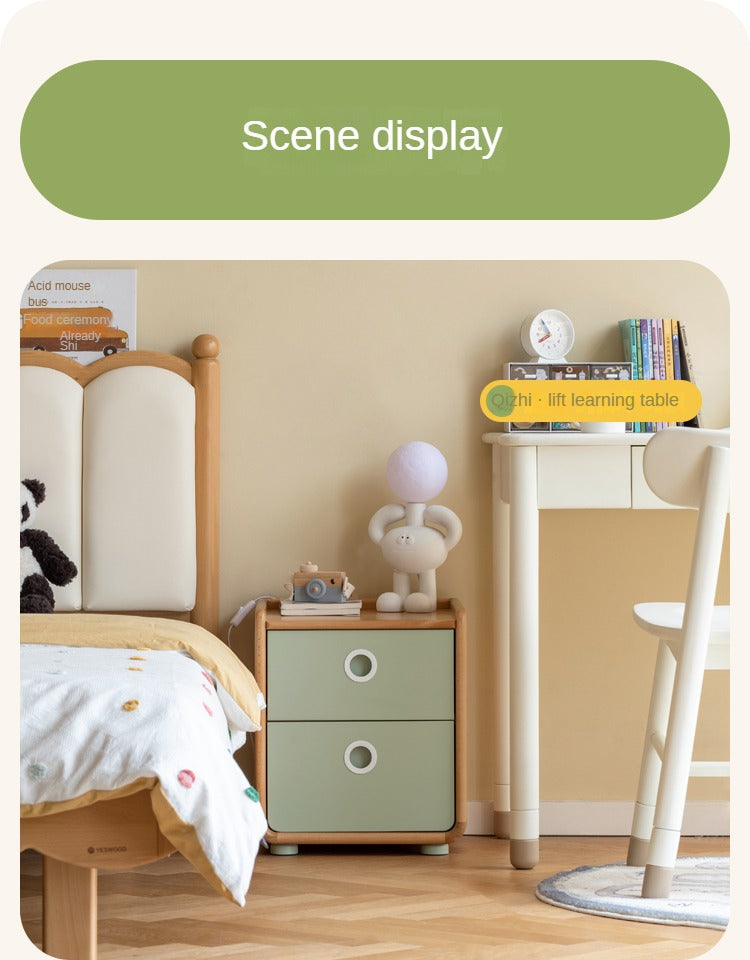 Beech Solid Wood Kids Nightstand