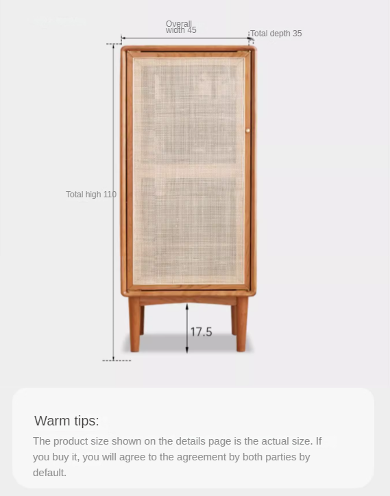 Oak Solid Wood Narrow Style With Doorshoe Cabinet