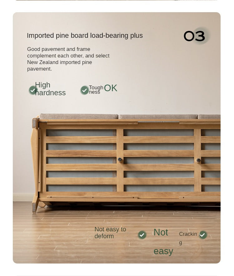 Ash Solid Wood Modern Sofa.